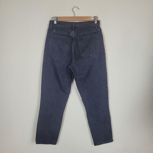 Abercrombie & Fitch Jeans Womens 27 4R Black Denim High Rise Mom Jean - Picture 3 of 8